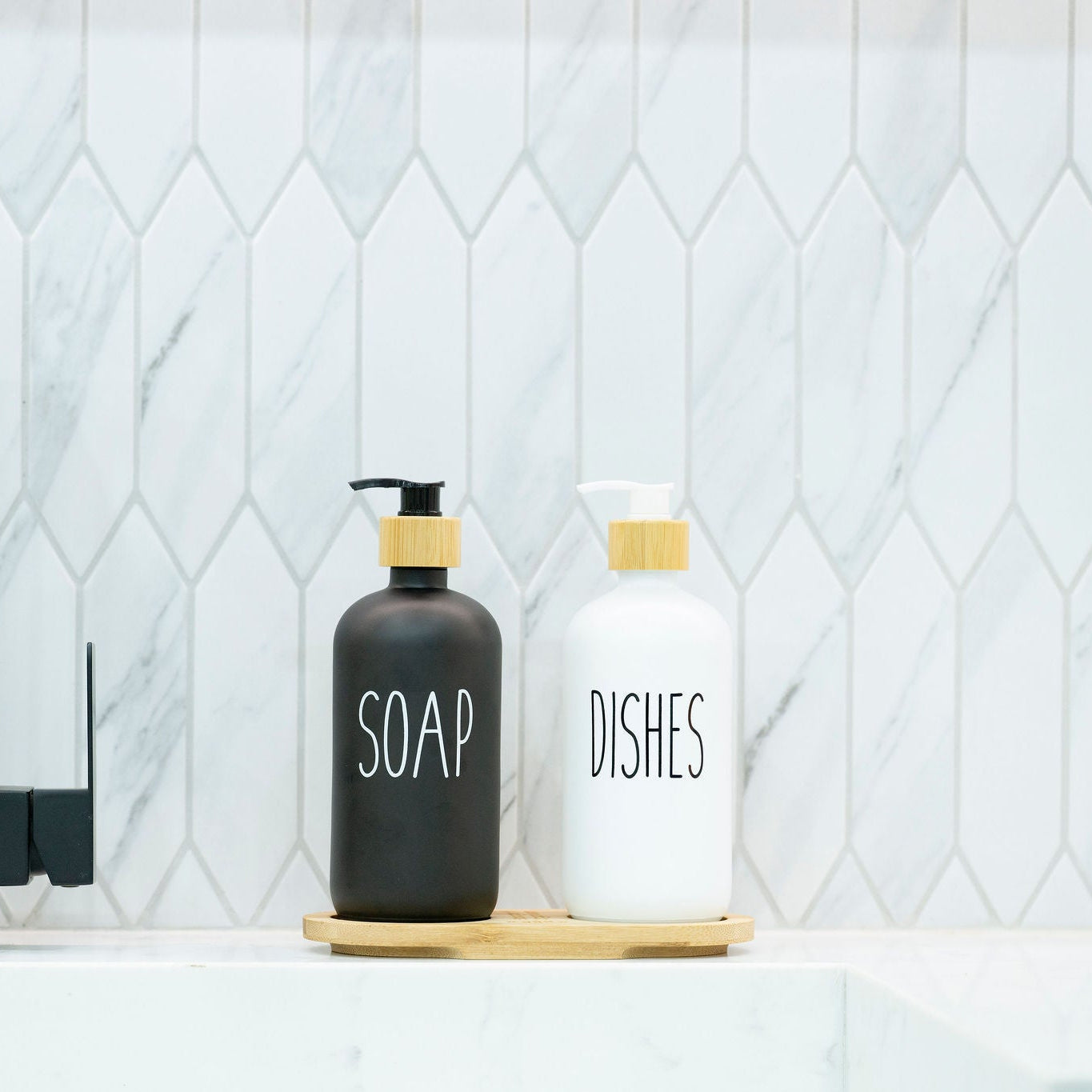 White Glass Pump Bottle – 500 ml Refillable Dispenser-2