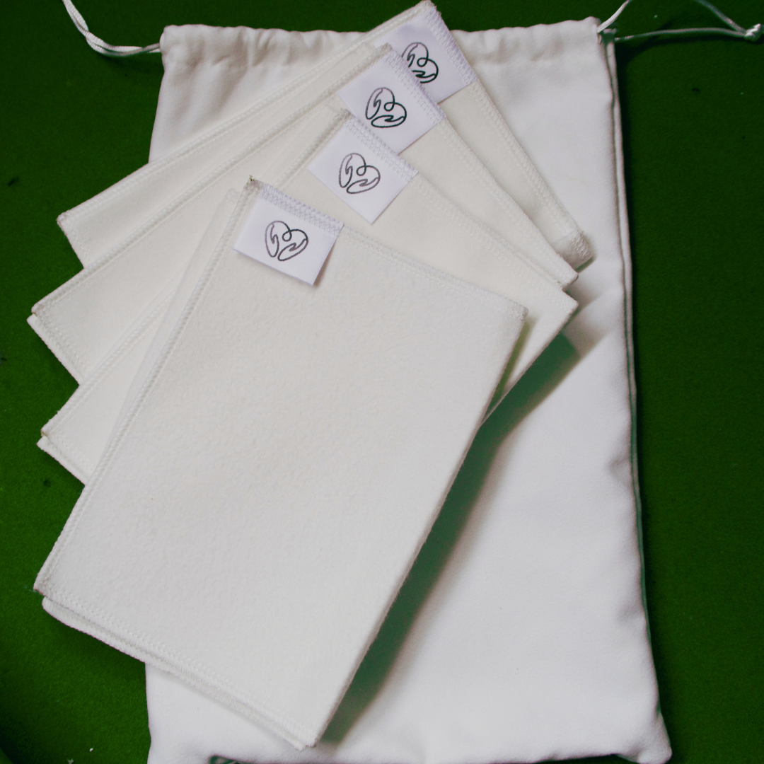 Set of 4 Organic Cotton Castor Oil Pads - Reusable Insert for Castor Oil Wraps-1