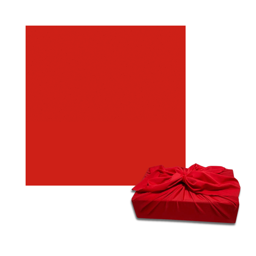 Small Reusable Cloth Furoshiki Gift Wrap | Bright Red-0