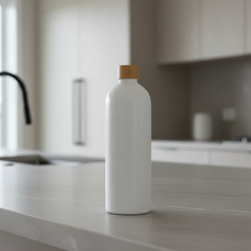 White Screw Top Bottle – 1 L Refillable Storage-1