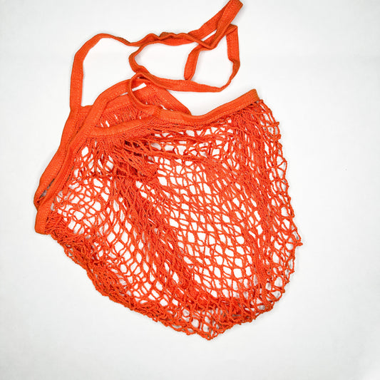 Reusable Organic Cotton Mesh Bag (Long Handle) - Plastic Free Sustainable Shopping Grocery Picnic Outdoor & Party - Zero Waste Biodegradable-10