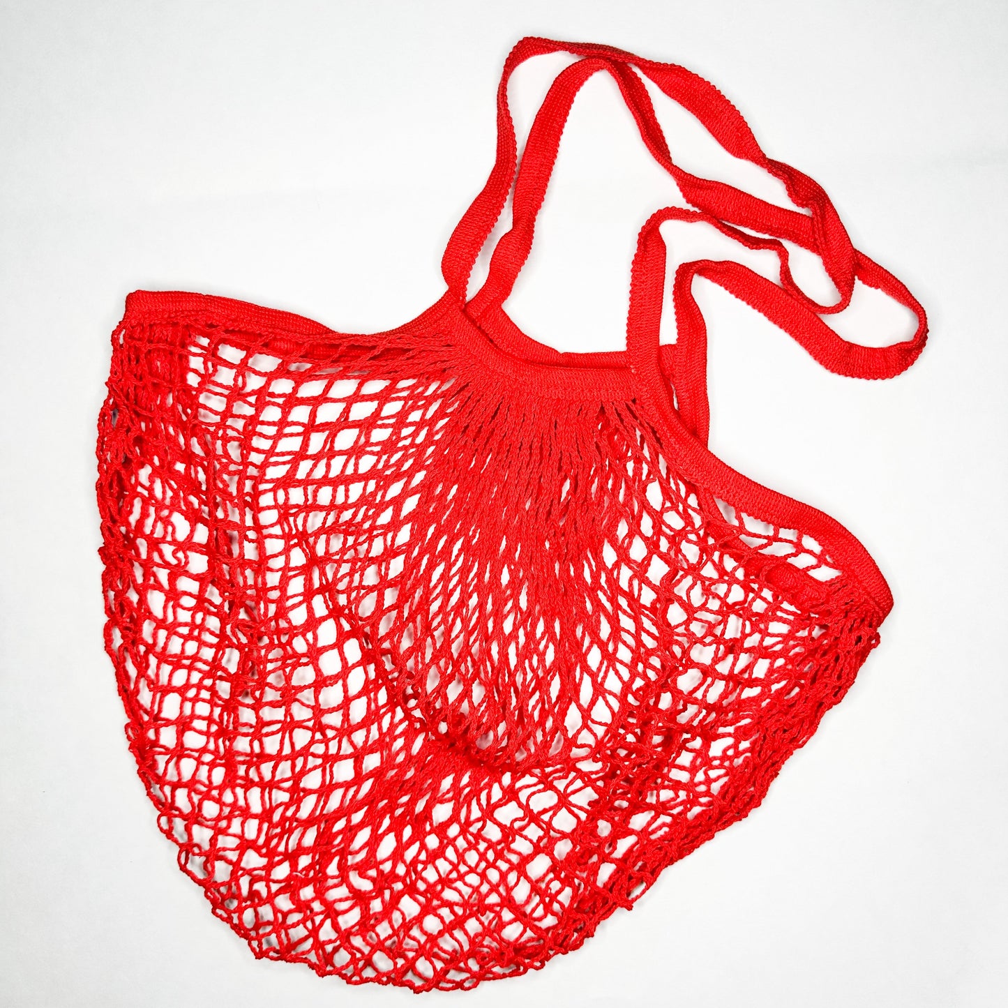 Reusable Organic Cotton Mesh Bag (Long Handle) - Plastic Free Sustainable Shopping Grocery Picnic Outdoor & Party - Zero Waste Biodegradable-11