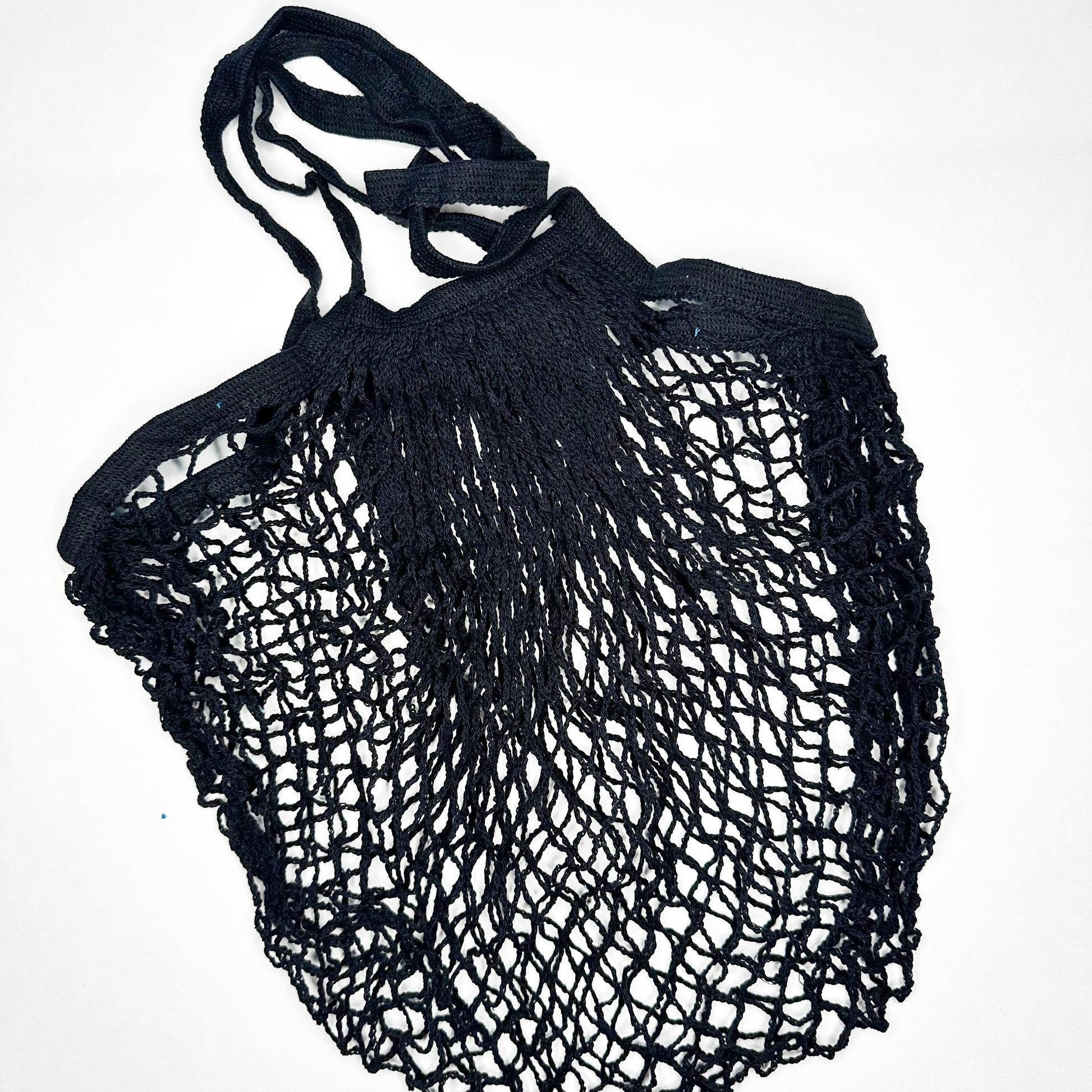 Reusable Organic Cotton Mesh Bag (Long Handle) - Plastic Free Sustainable Shopping Grocery Picnic Outdoor & Party - Zero Waste Biodegradable-7