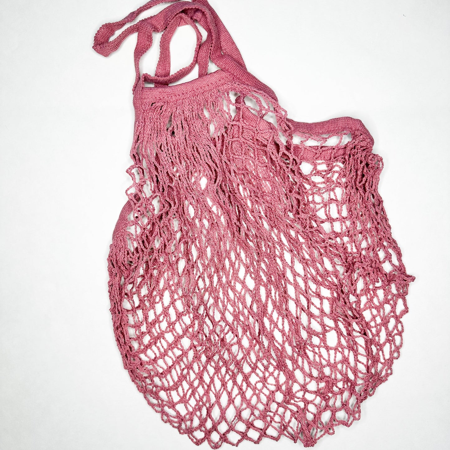 Reusable Organic Cotton Mesh Bag (Long Handle) - Plastic Free Sustainable Shopping Grocery Picnic Outdoor & Party - Zero Waste Biodegradable-2