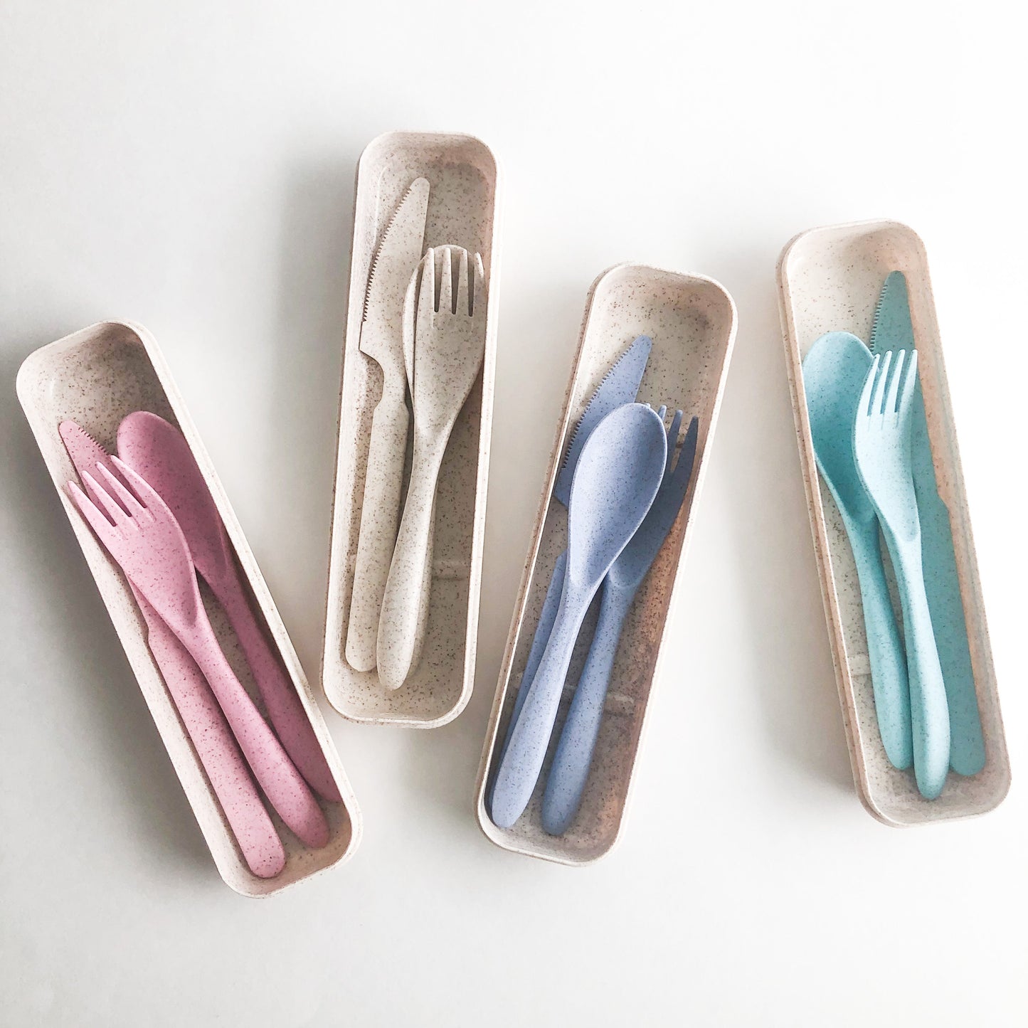 Reusable Wheat Straw Cutlery Set-0