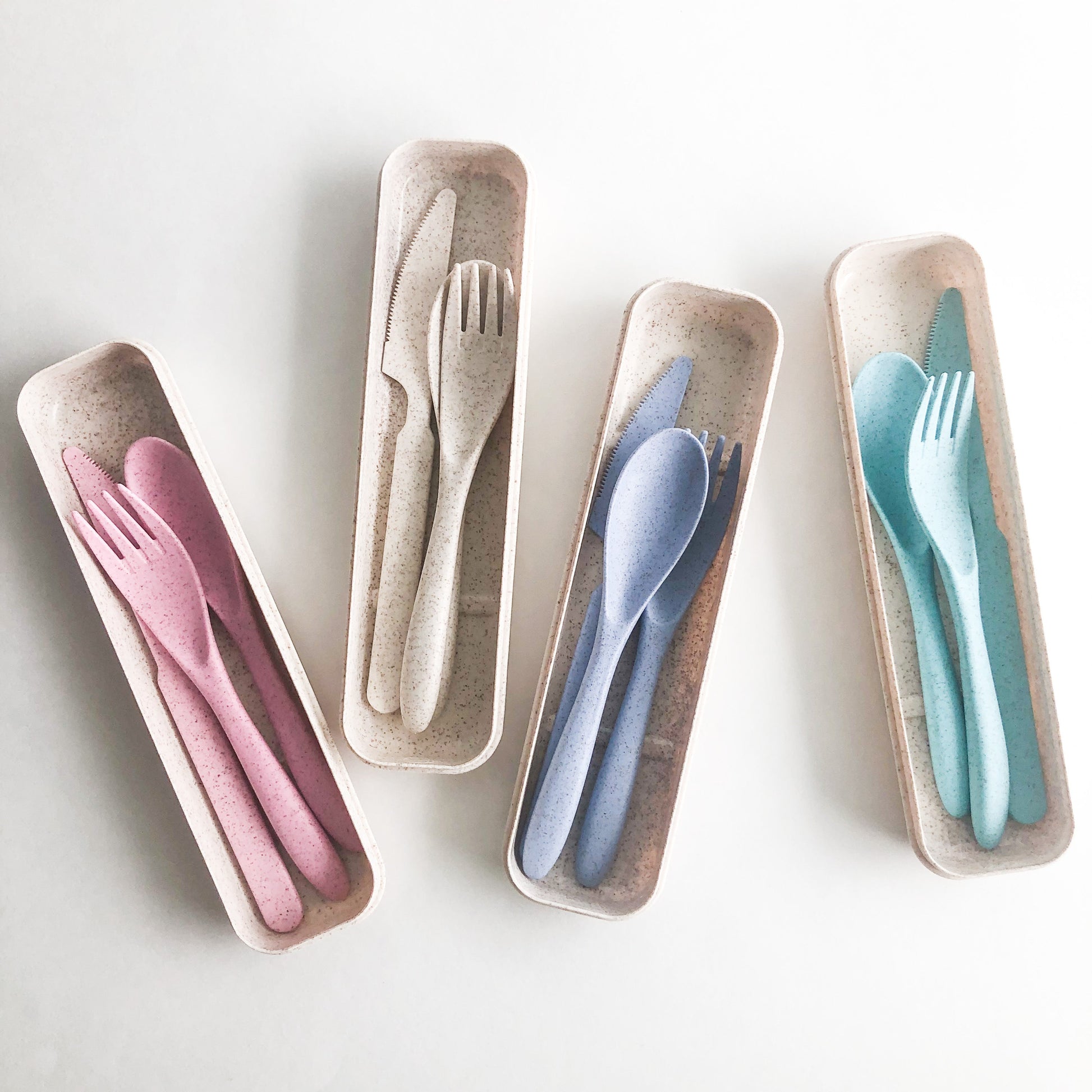 Reusable Wheat Straw Cutlery Set-0