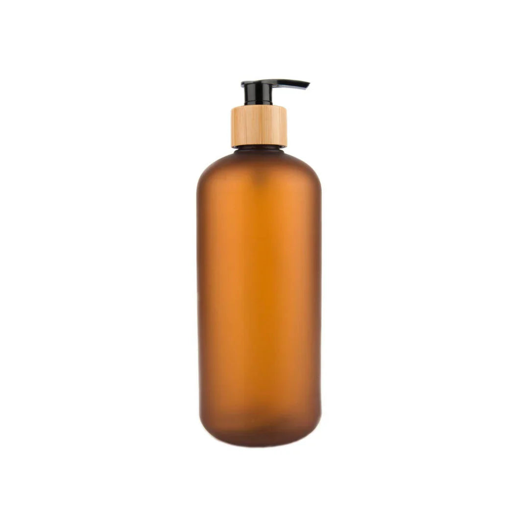Amber Frost Pump Bottle – 500 ml Refillable Dispenser-2