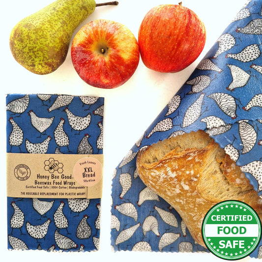 *Beeswax Wraps XXL Bread Wrap | Blue Hens-0