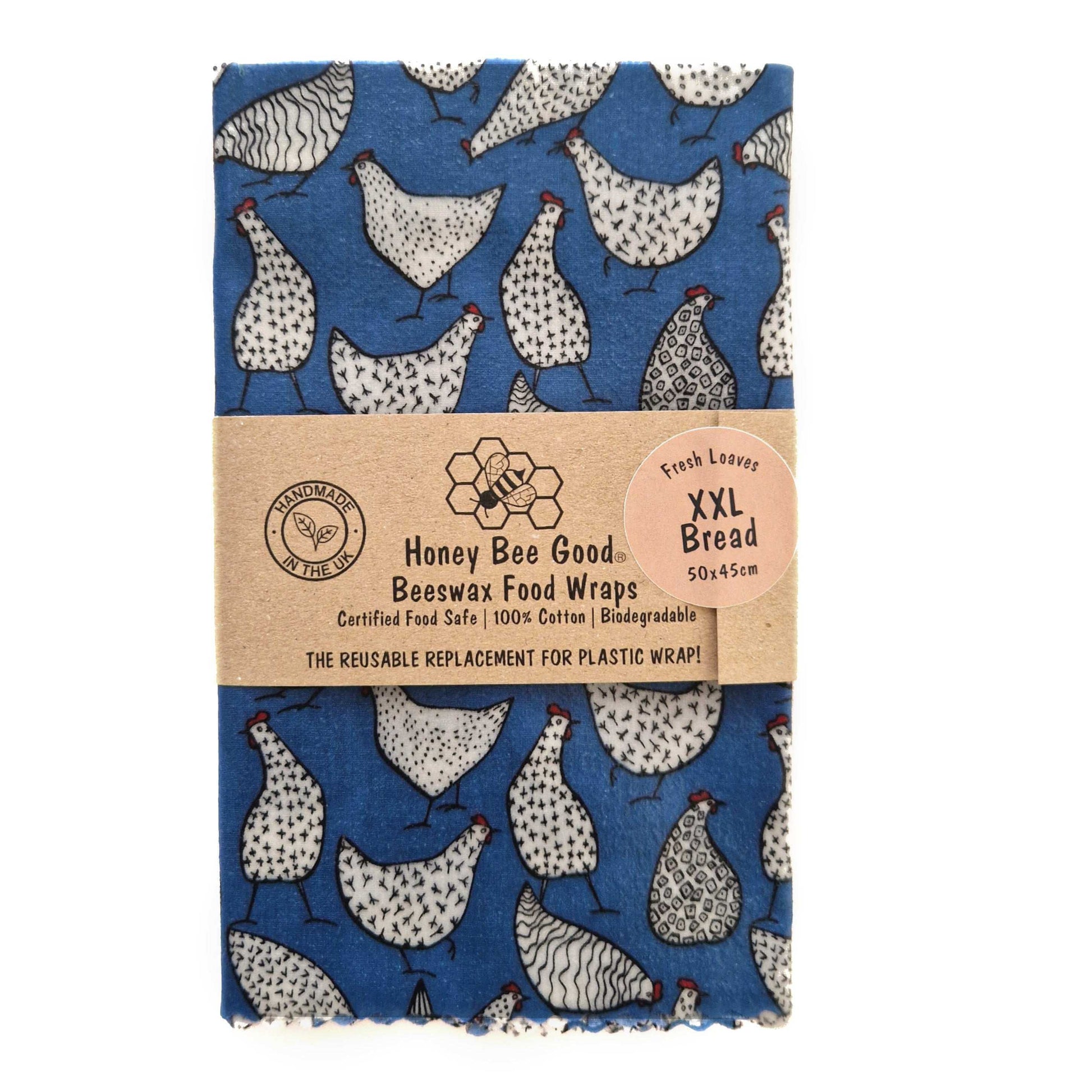 *Beeswax Wraps XXL Bread Wrap | Blue Hens-1