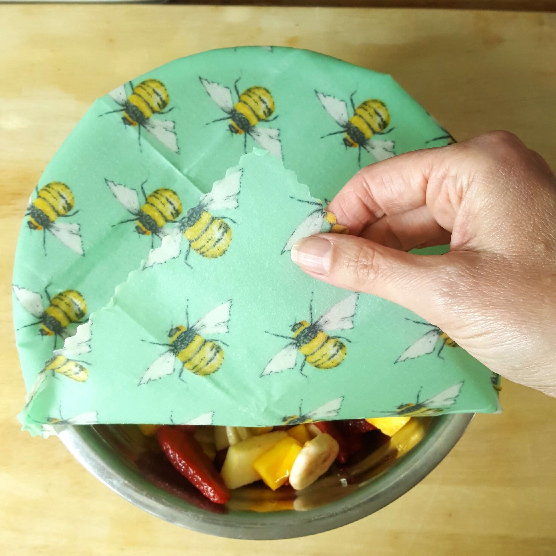 *Set of 3 Handmade Beeswax Wraps | Lemonade-2