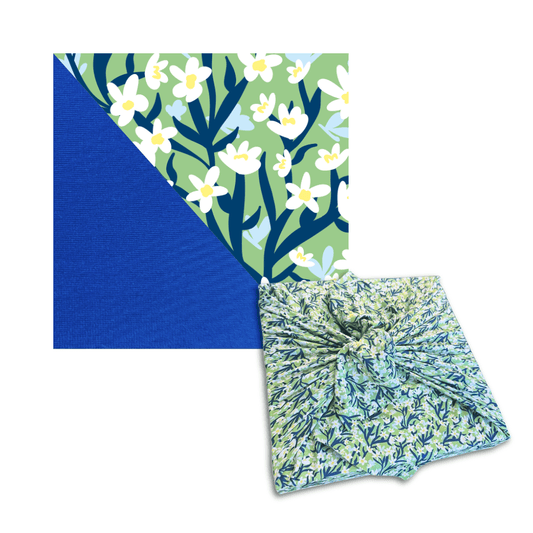 Large Reusable Cloth Furoshiki Gift Wrap | Spring Floral-0