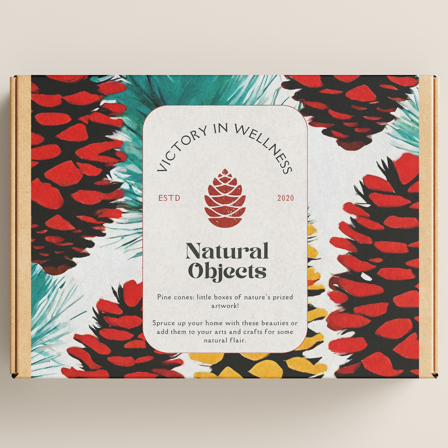 Natural Pine Cones for Home Decor and Crafts, Eco-Friendly, Perfect for DIY Projects and Winter Holidays | by Victory In Wellness