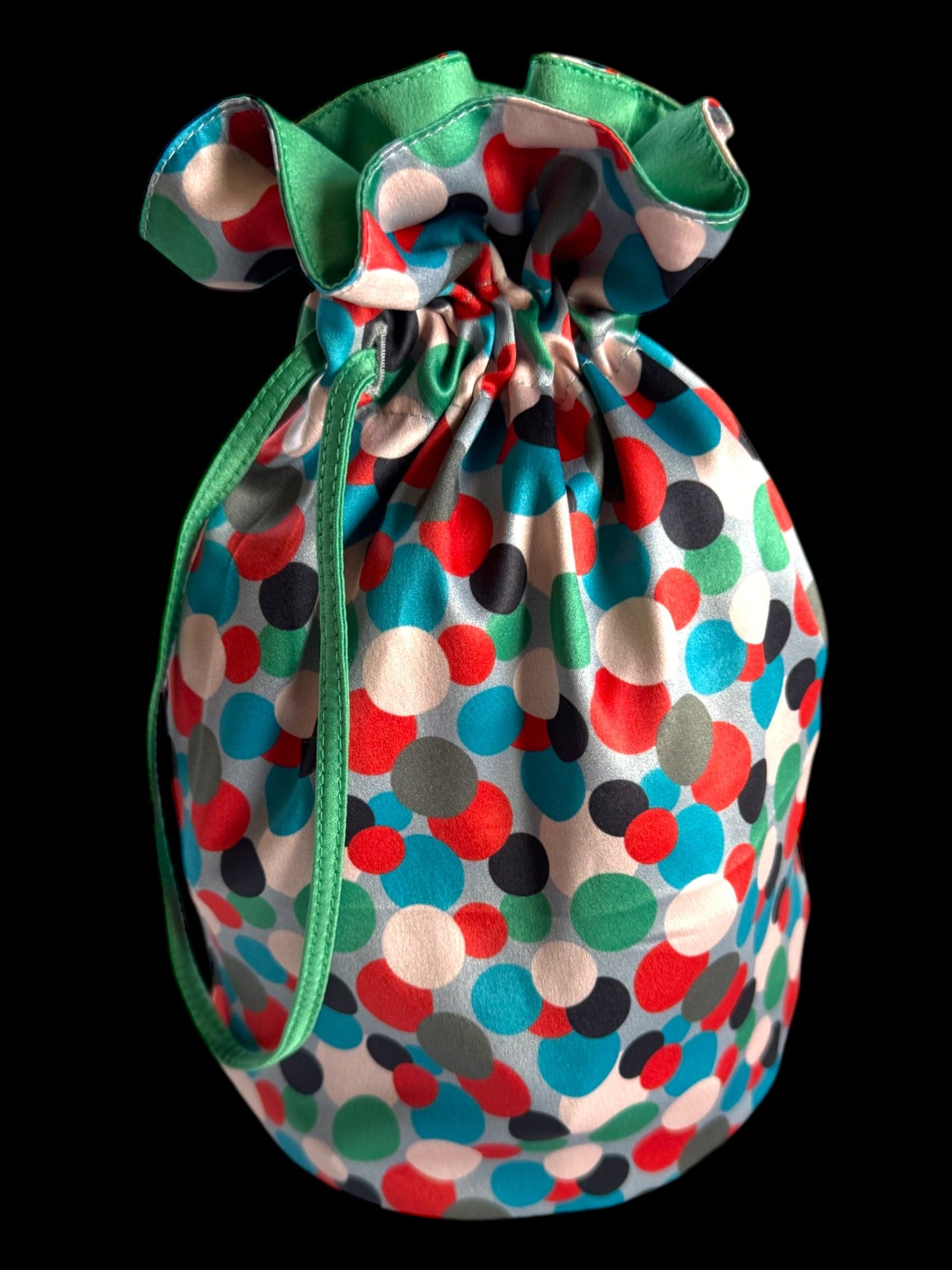 Medium Reusable Fabric Gift Bag | Polka Dots-1