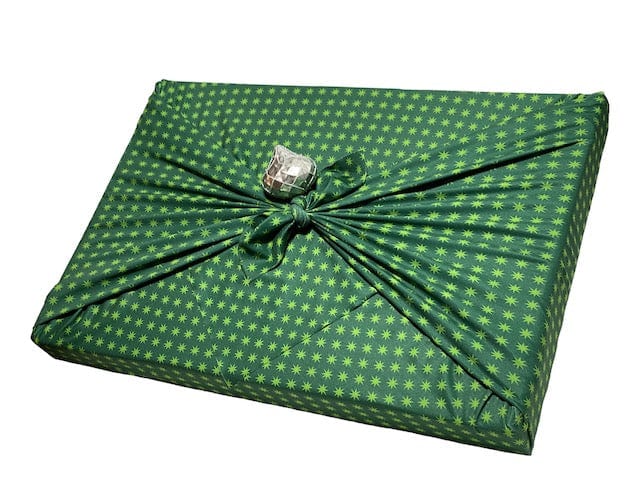Extra Large Reusable Cloth Furoshiki Gift Wrap | Christmas Trees & Stars-3