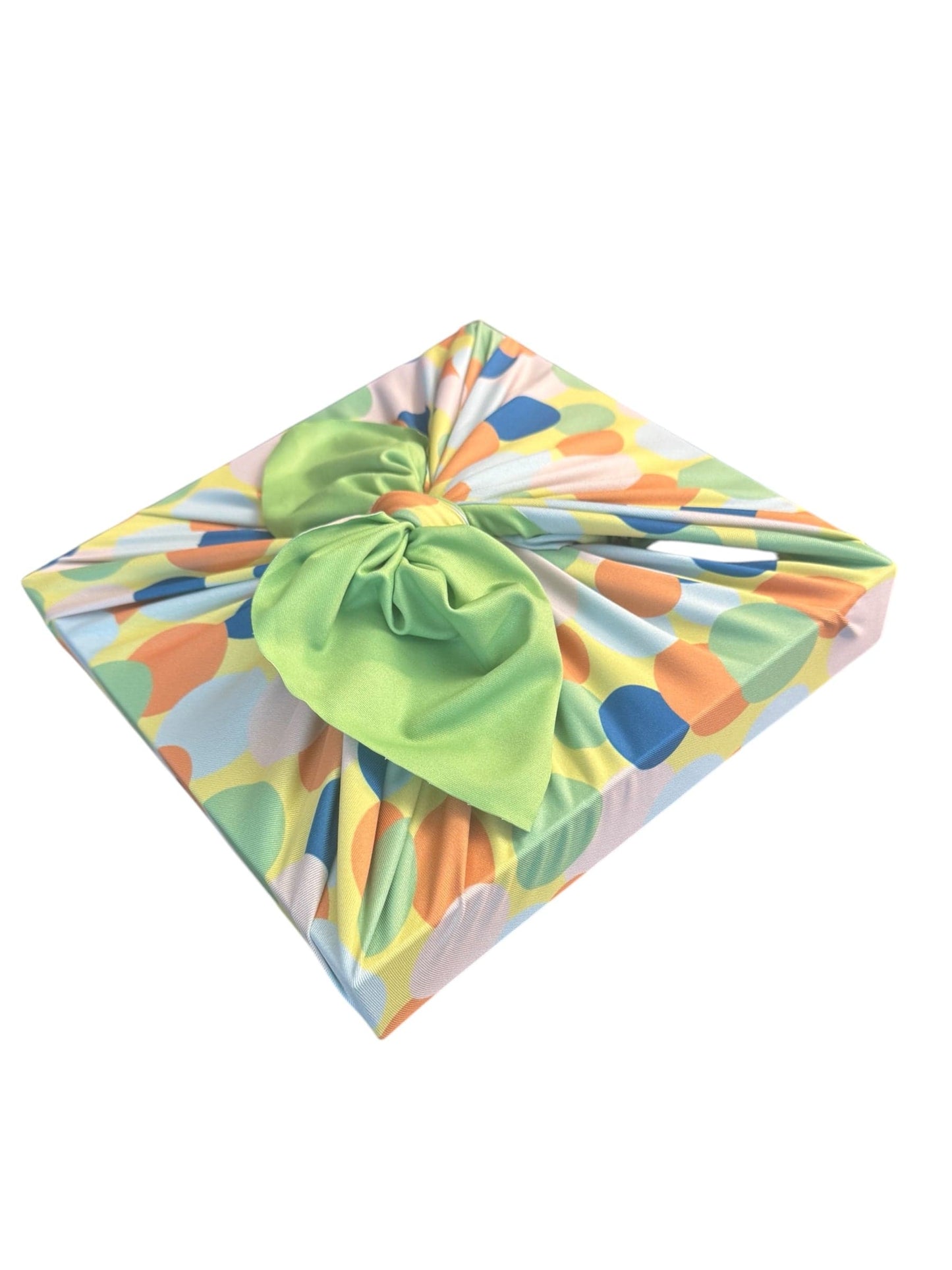 Set of 3 (S, L, XL) Reusable Cloth Furoshiki Gift Wrap | Polka Dot & Deep Blue-3