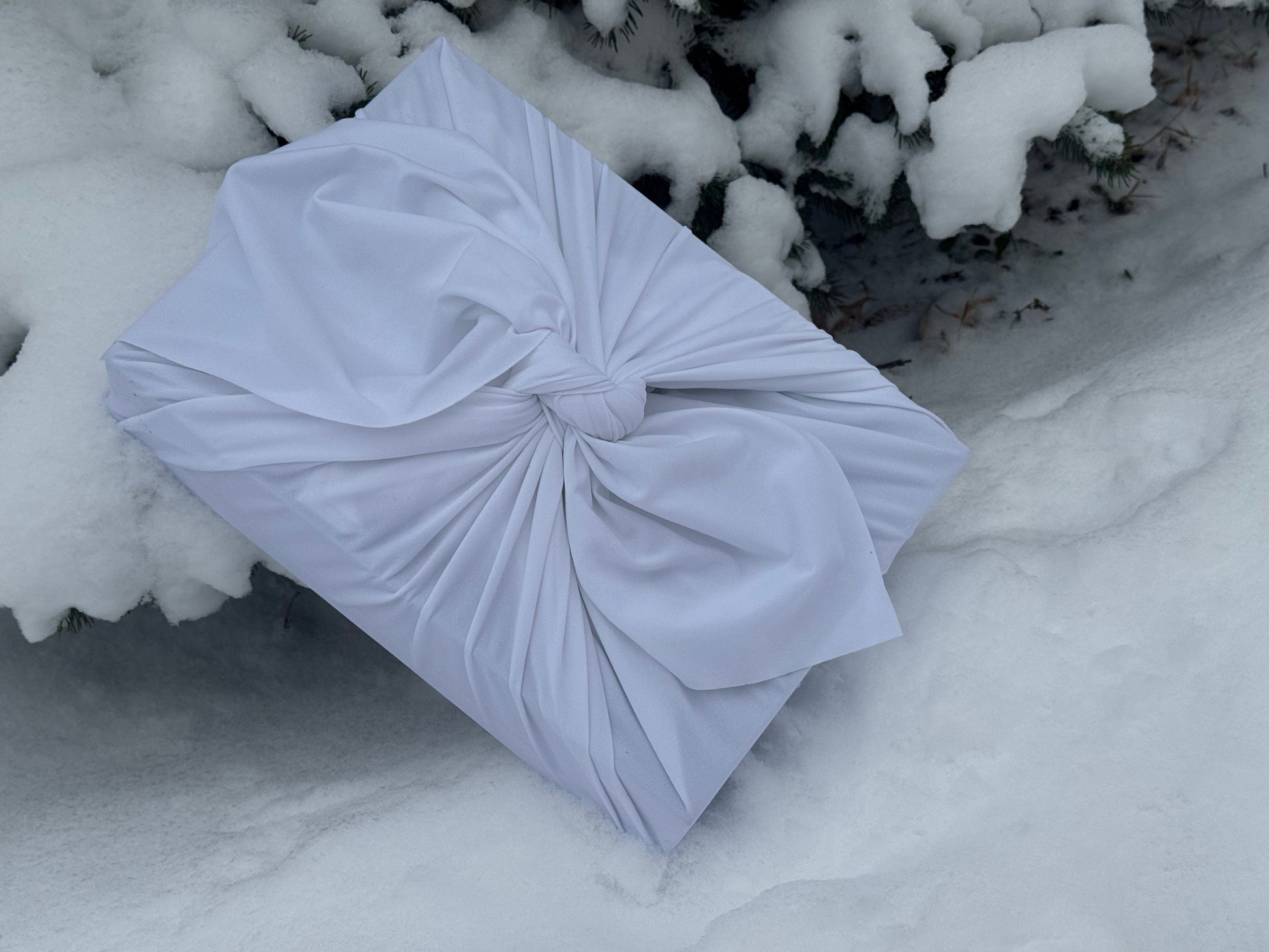 Set of 3 (S, L, XL) Reusable Cloth Furoshiki Gift Wrap | White-1