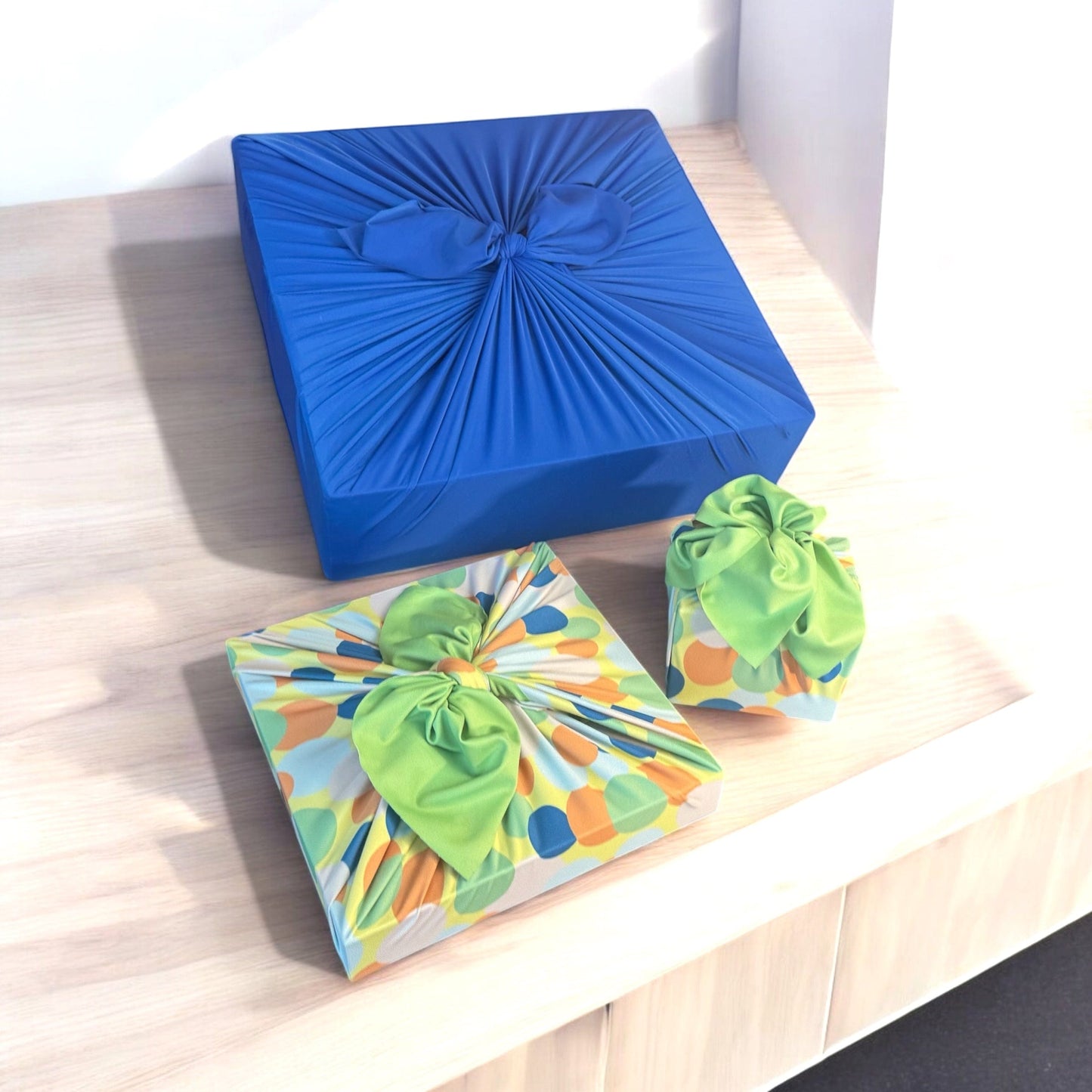 Small Reusable Cloth Furoshiki Gift Wrap | Polka Dots-1