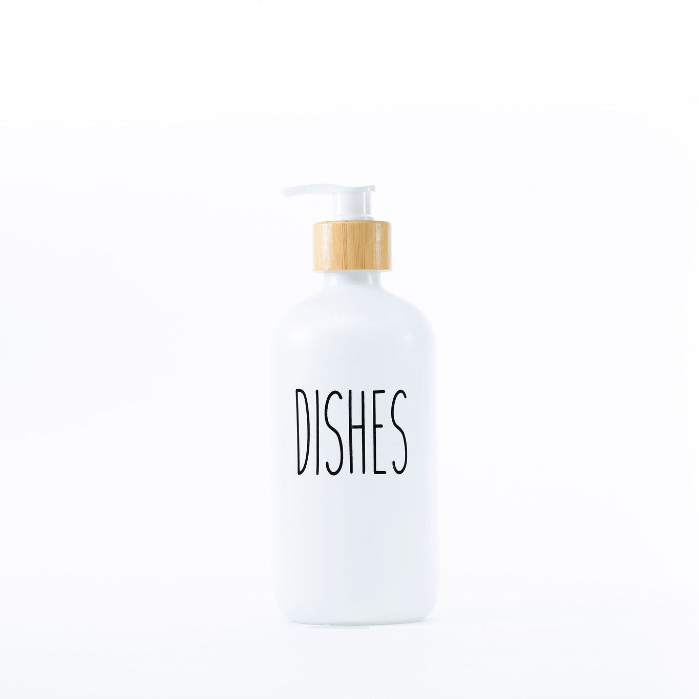White Glass Pump Bottle – 500 ml Refillable Dispenser-1
