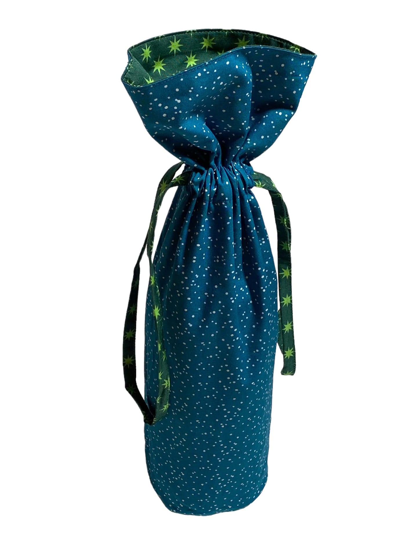 Large Reusable Fabric Wine Gift Bag | Snow & Stars-3