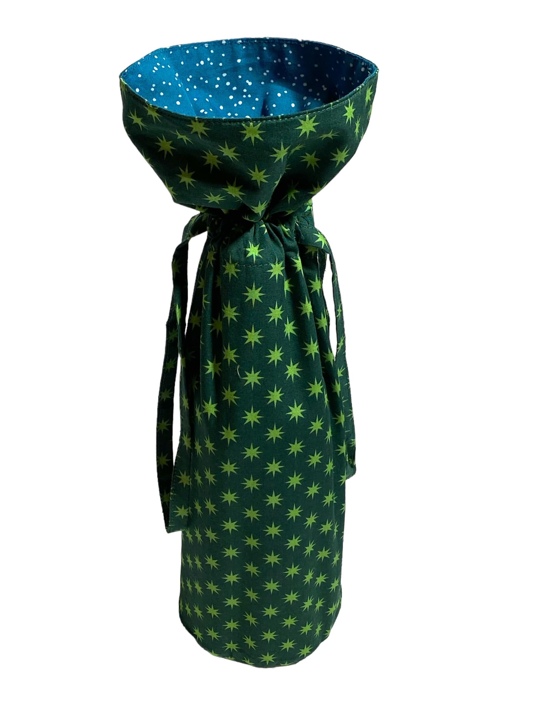 Large Reusable Fabric Wine Gift Bag | Snow & Stars-2