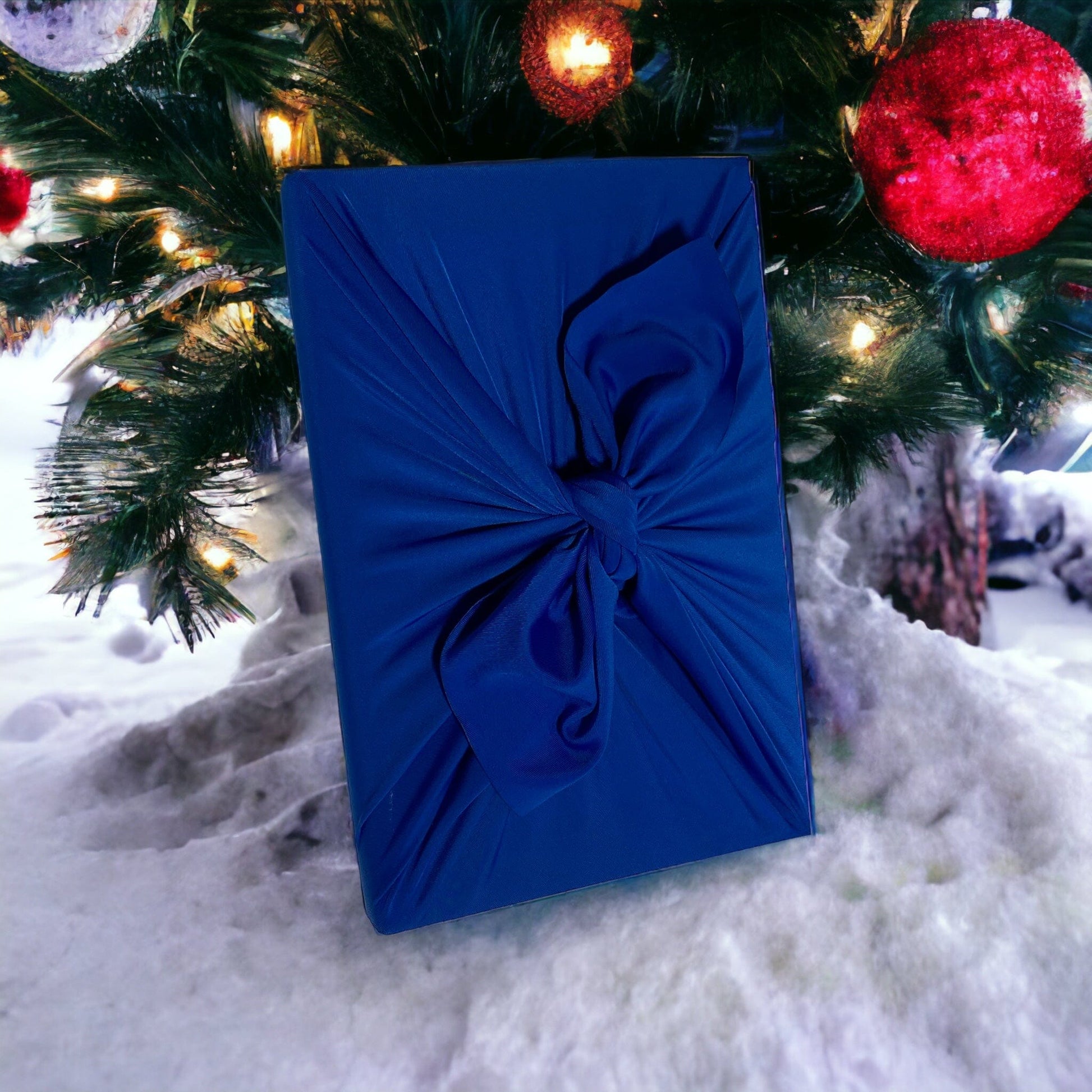 Small Reusable Cloth Furoshiki Gift Wrap | Deep Blue-1