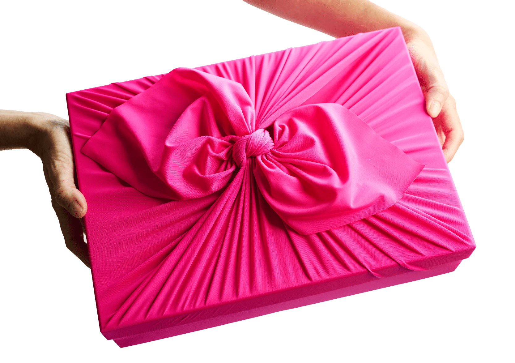 Large Reusable Cloth Furoshiki Gift Wrap | Hot Pink-1