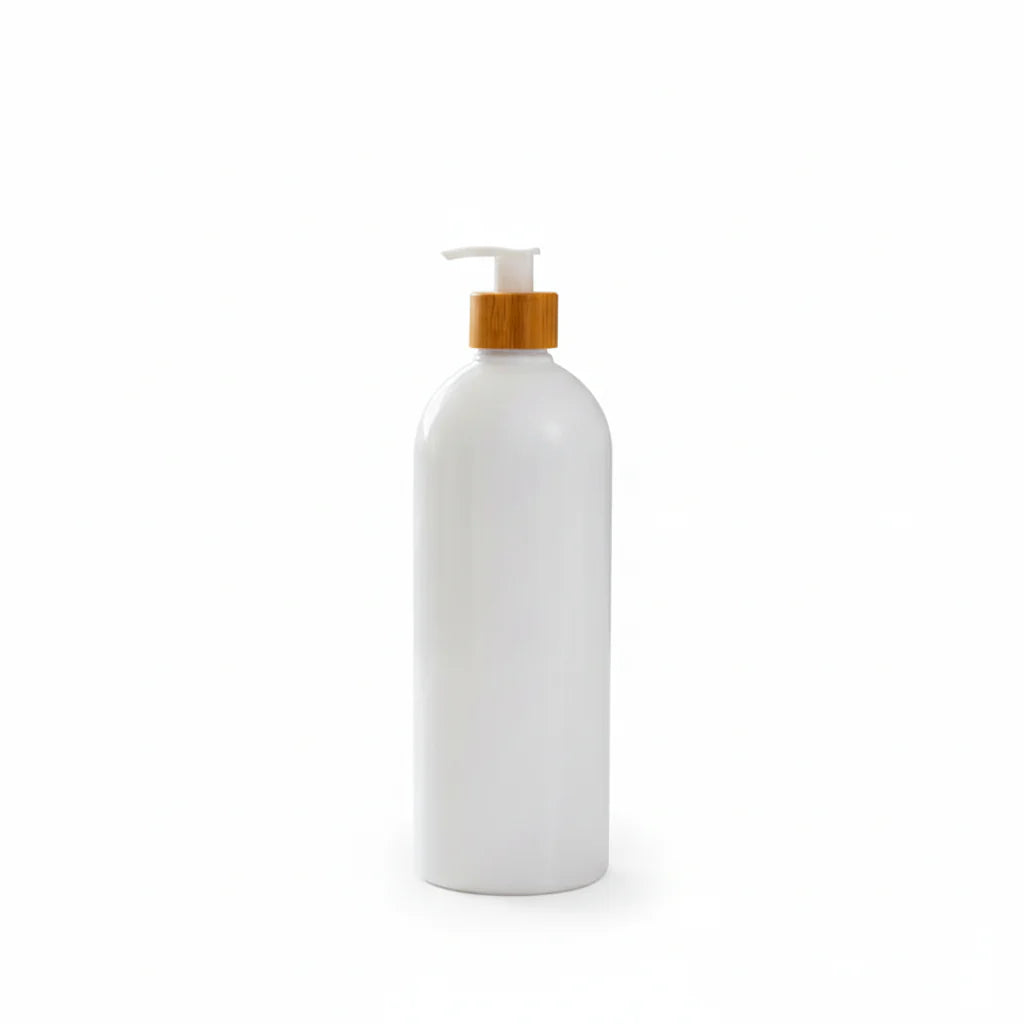 White Bathroom Pump Bottle – 1 L Refillable Dispenser-2