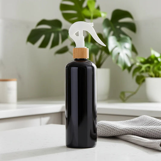 Black Spray Bottle – 500 ml Refillable Cleaner-0