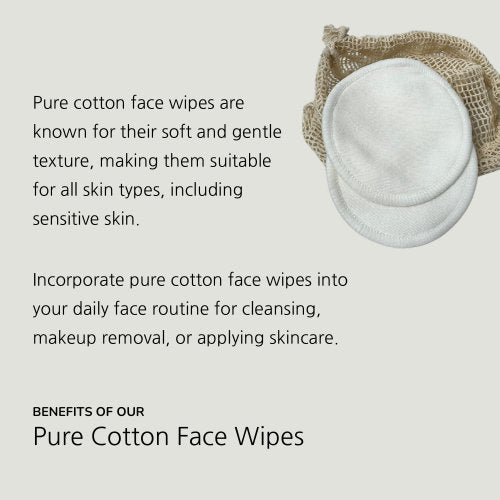 Reusable Pure Cotton Makeup Remover Pads - 20 Pack with Container-3